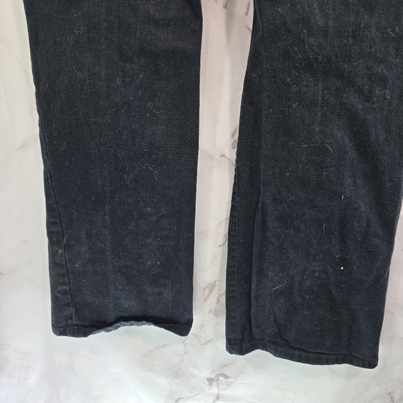 Dickies Jeans Women 9 X 30 Black Bootcut Flare Wide Y2K Pant Grunge Workwear - Picture 8 of 11